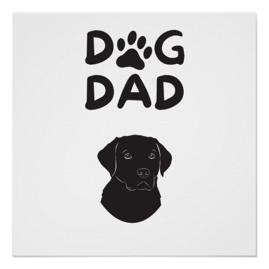  Dog Dad T-shirt | Funny Pet Lovers Tee  Poster (Vorderseite)