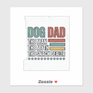Dog Dad The Snack Dealer Vintage Paw Print Shirt_1 Aufkleber