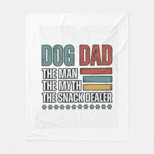 Dog Dad The Snack Dealer Vintage Paw Print Shirt_1 Fleecedecke