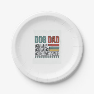 Dog Dad The Snack Dealer Vintage Paw Print Shirt_1 Pappteller