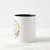 Dog Dad Vibes Mug – Funny Cool Pup in Sunglasses Zweifarbige Tasse (Mittel)