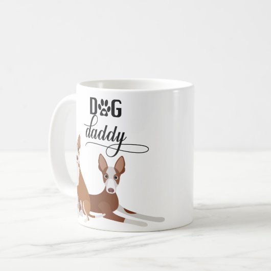 Dog Daddy Ibizan Hound Pharaoh Podenco Kaffeetasse (Vorderseite Links)