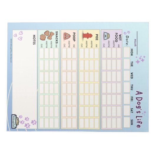 Dog Daicker: Montag Starter Notizblock (Vorderseite)