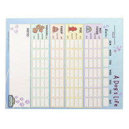 Dog Daily Tracker, Sonntag Start Notizblock