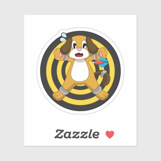 Dog Darts Dart Dartboard Aufkleber (Blatt)