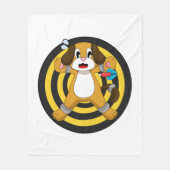 Dog Darts Dart Dartboard Fleecedecke (Vorderseite)