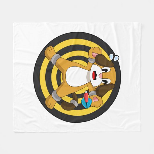 Dog Darts Dart Dartboard Fleecedecke (Vorderseite (Horizontal))