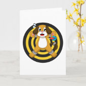 Dog Darts Dart Dartboard Karte (Gelbe Blume)