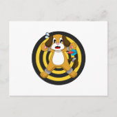 Dog Darts Dart Dartboard Postkarte (Vorderseite)