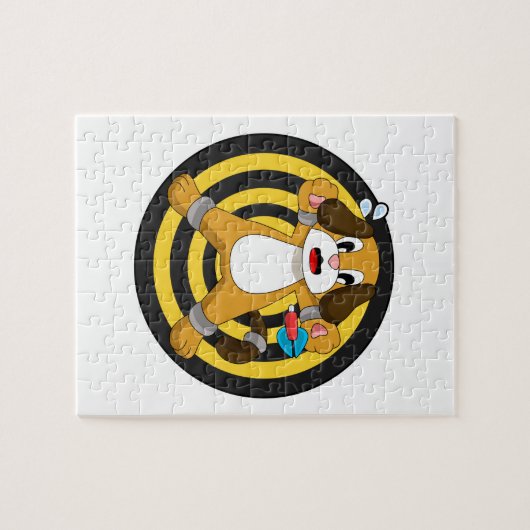 Dog Darts Dart Dartboard Puzzle (Horizontal)