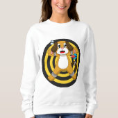 Dog Darts Dart Dartboard Sweatshirt (Vorderseite)