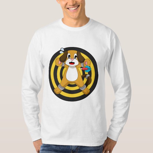 Dog Darts Dart Dartboard T-Shirt (Vorderseite)