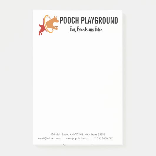 Dog Daycare Business Custom Post-it Klebezettel (Vorderseite)