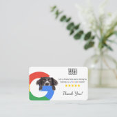 Dog Daycare Google Review Business Card Vorlage Visitenkarte (Stehend Vorderseite)
