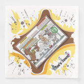 Dog Daze | Absurd Visual Humor Dinner Napkin Serviette (Vorderseite)