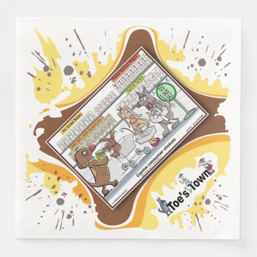 Dog Daze | Absurd Visual Humor Dinner Napkin Serviette (Vorderseite)