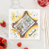 Dog Daze | Absurd Visual Humor Dinner Napkin Serviette (Beispiel)