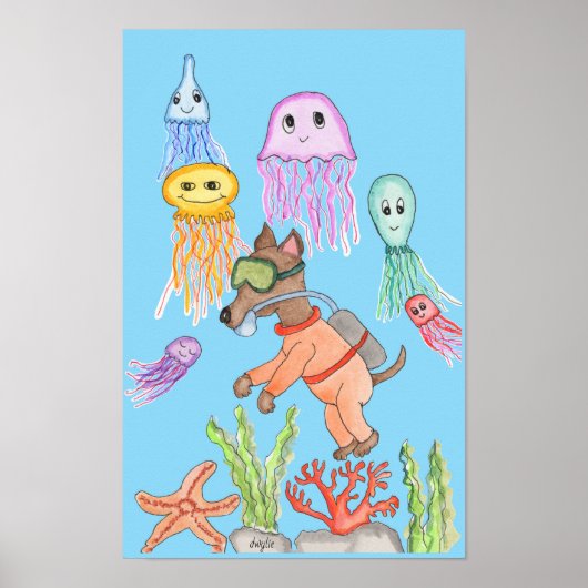 Dog Deep Sea Diver Poster (Vorne)