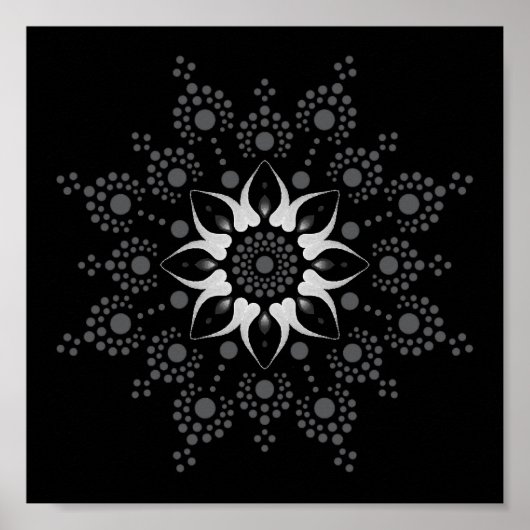 Dog Dein eigenes Blumenposter Poster (Vorne)