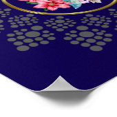 Dog dein eigenes Mandala mit Sea Turtle Center Ima Poster (Ecke)