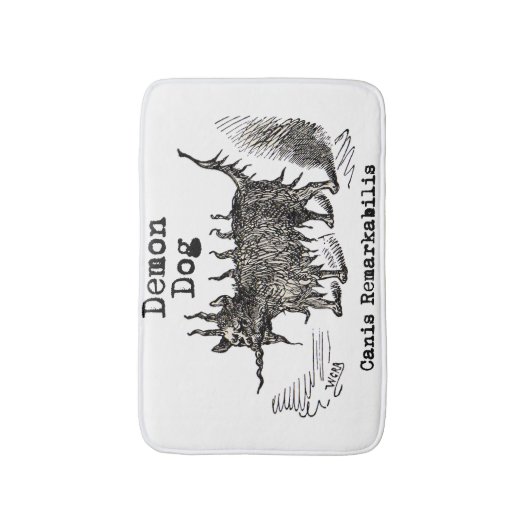 Dog Demon Vintag Funny Niedlich Badematte (Vorderseite Vertikal)