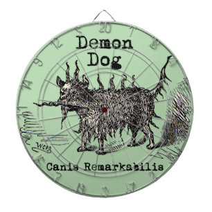 Dog Demon Vintag Funny Niedlich Dartscheibe