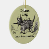 Dog Demon Vintag Funny Niedlich Keramik Ornament (Rechts)