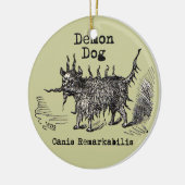 Dog Demon Vintag Funny Niedlich Keramik Ornament (Links)