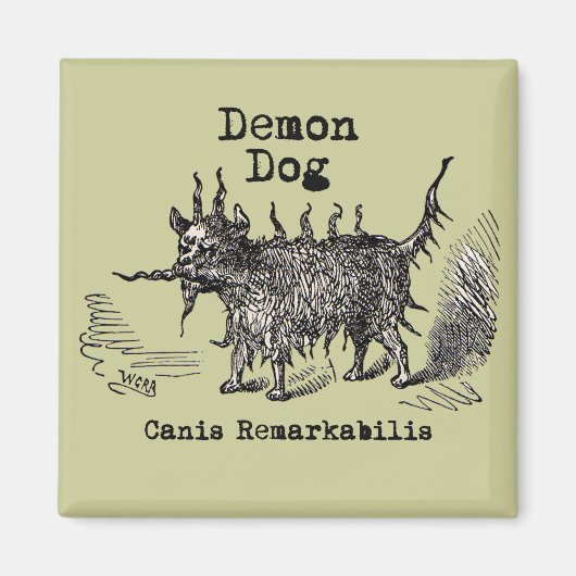 Dog Demon Vintag Funny Niedlich Magnet (Vorne)
