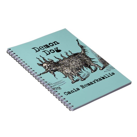 Dog Demon Vintag Funny Niedlich Notizblock (Rechte Seite)