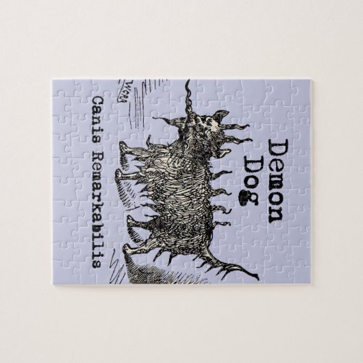 Dog Demon Vintag Funny Niedlich Puzzle (Horizontal)