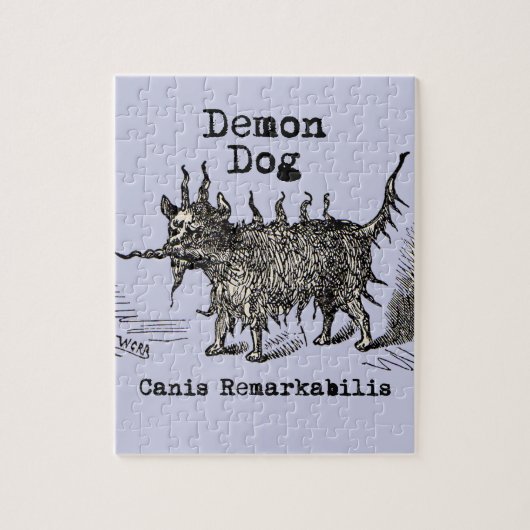 Dog Demon Vintag Funny Niedlich Puzzle (Vertikal)