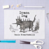 Dog Demon Vintag Funny Niedlich Seidenpapier (Handwerk)