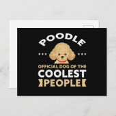 Dog des Coolsten | Hundebesitzer Poodles Postkarte (Vorne/Hinten)