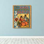 Dog Dinner Party Vintage Hundemodelle Leinwanddruck (Insitu (Holzboden))