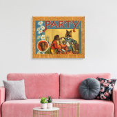 Dog Dinner Party Vintage Hundemodelle Leinwanddruck (Insitu (Wohnzimmer))