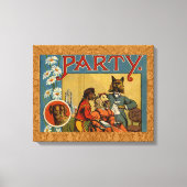 Dog Dinner Party Vintage Hundemodelle Leinwanddruck (Vorderseite)