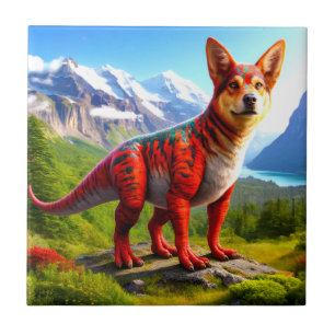 Dog Dinosaur Fliese