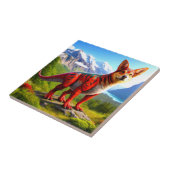 Dog Dinosaur Fliese (Seite)