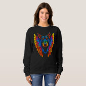 Dog Doberman Pinscher Angel Wings Sweatshirt (Vorne ganz)