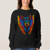 Dog Doberman Pinscher Angel Wings Sweatshirt (Vorderseite)