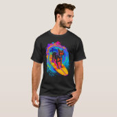 Dog Doberman Pinscher Surfing T-Shirt (Vorne ganz)