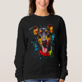 Dog Doberman Pinscher Xmas Sweatshirt (Vorderseite)