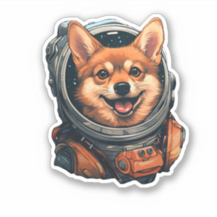 Dog Dog Astro Dog Shiba Inu Sticker