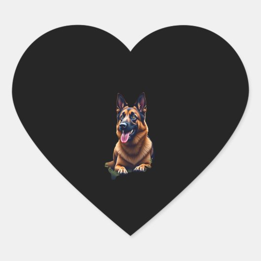 Dog Dog Lover Dow Herz-Aufkleber (Vorderseite)