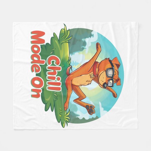 Dog-Dog-Modus Fleece Blanket (Vorderseite (Horizontal))