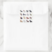 Dog, Doggie, Puppy Quadratischer Aufkleber (Tasche)