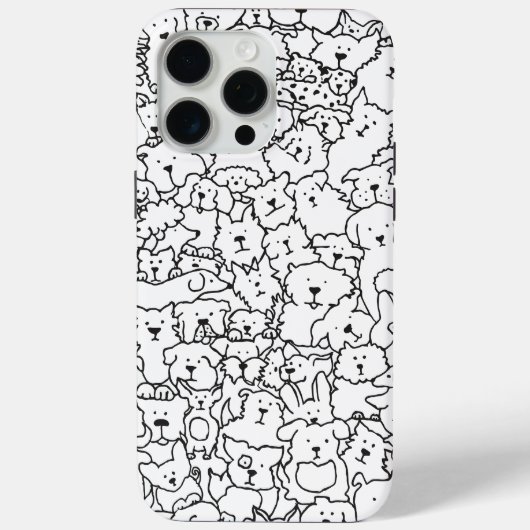 Dog Doodle iPhone Case (Rückseite)