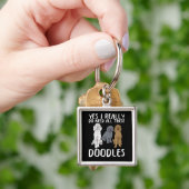 Dog Doodle Mom Gifts Dad Labradoodle Doodle Schlüsselanhänger (Hand)