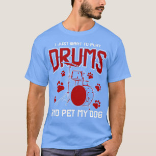Dog Drummer Drumsticks geben Musiktränke T-Shirt